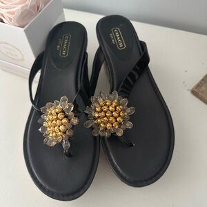 Coach sandals SZ 8. Worn once for a wedding.